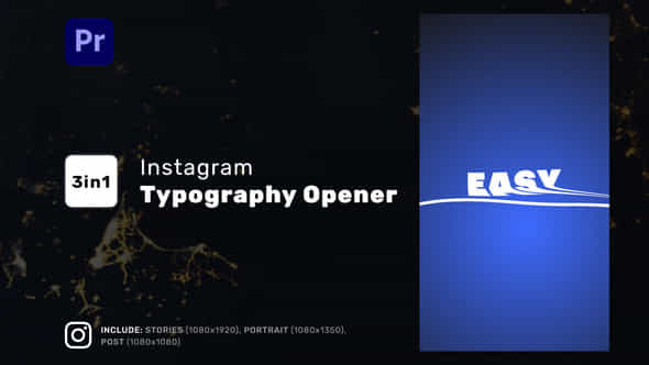 Instagram Typography Opener - VideoHive 43899291