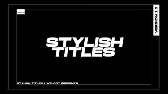 Stylish Titles - VideoHive 40579082