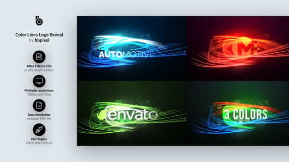 Color Lines Logo Reveal - VideoHive 28447638