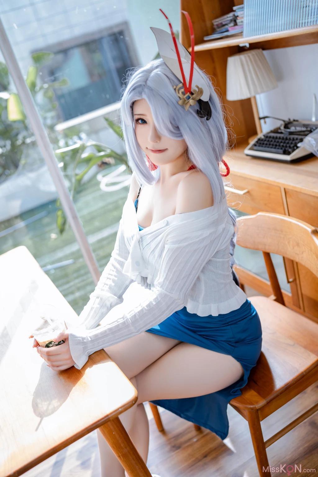 Coser@Quan冉有点饿: 原神 申鹤 同人礼服 (54 photos)