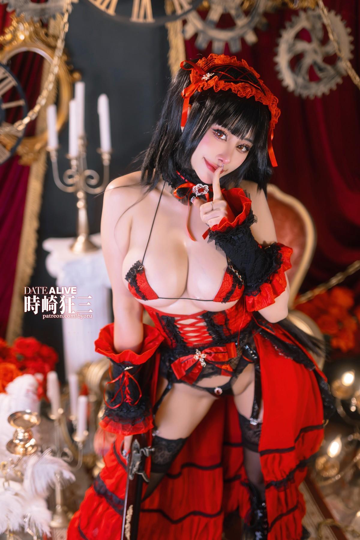 Cosplay 日本性感萝莉Byoru Kurumi Tokisaki Date A Live(12)