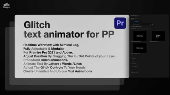 Glitch Text Animator - VideoHive 37489864
