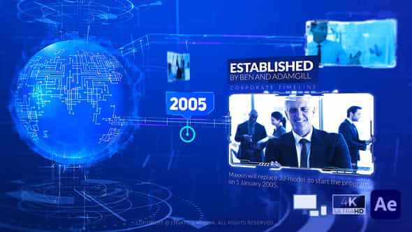 Digital Globe Timeline Slideshow - VideoHive 53202888
