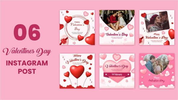 Valentine Day Social Media Post - VideoHive 35412642
