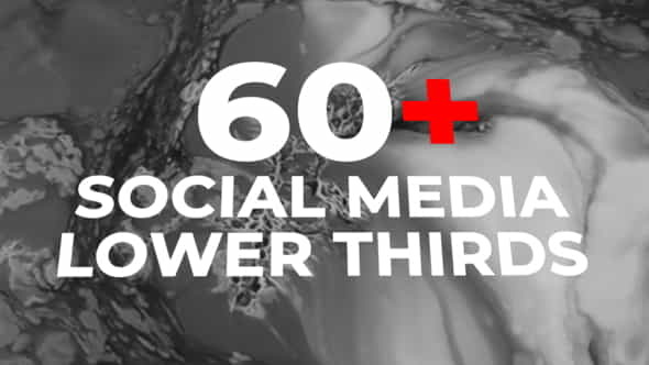 60 Social Media Lower Thirds - VideoHive 24555945