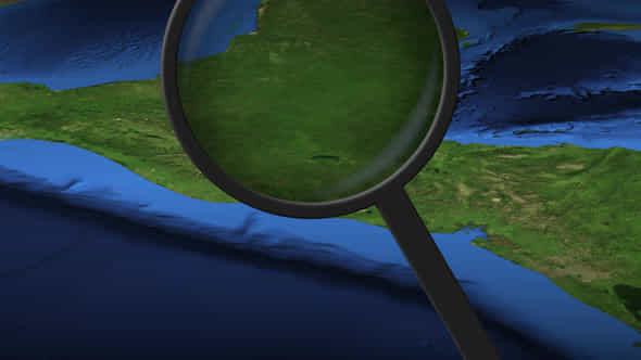 Loupe Finds Guatemala City On The Map - VideoHive 32356438