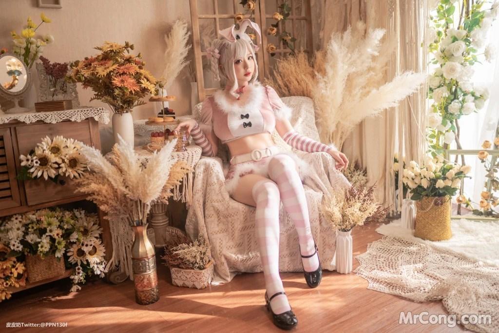 Coser@皮皮奶可可爱了啦: 粉色兔兔 (70 photos)(27)