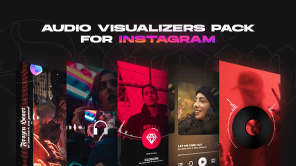 Origin Instagram Stories Music Visualizer Template Pack For After Effects - VideoHive 38587352