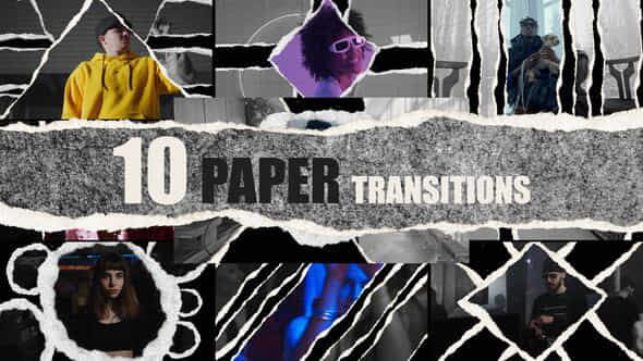 Paper Transitions V5 - VideoHive 55698187