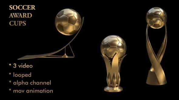 Soccer Award Cups - VideoHive 32603255