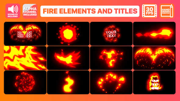 Flame Elements - VideoHive 23705399