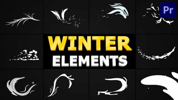 Hand-Drawn Winter Elements | Premiere - VideoHive 35181232