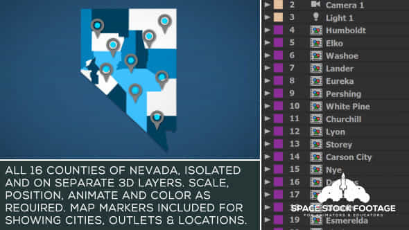 Nevada Map Kit - VideoHive 20782827