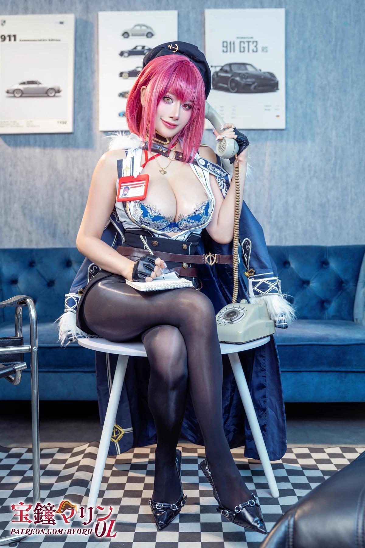Cosplay 日本性感萝莉Byoru – Marine OL(5)