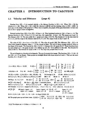 Calculus Instructor s Manual Components