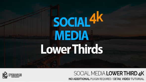 Social Media Lower Thirds 4K - VideoHive 20954851
