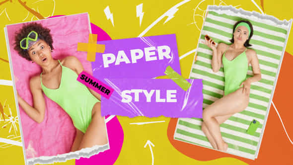 Holiday Travel Summer Paper Collage Opener - VideoHive 58388153