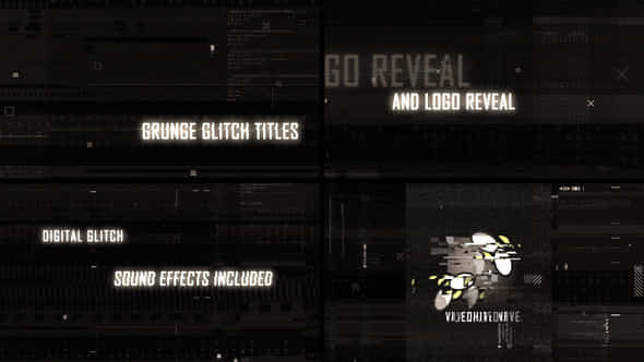 Digital Glitch Titles And Logo Reveal - VideoHive 3871296