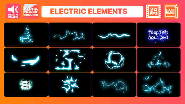 Cartoon Electric Elements - VideoHive 22299478