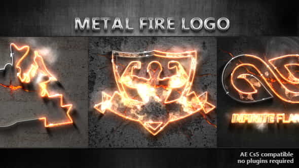 Metal Fire Logo - VideoHive 17324302