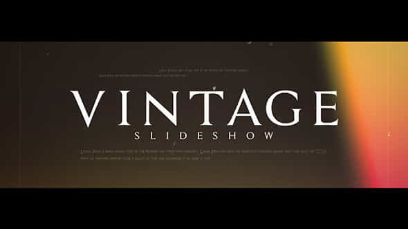 Vintage Slideshow - VideoHive 21234880