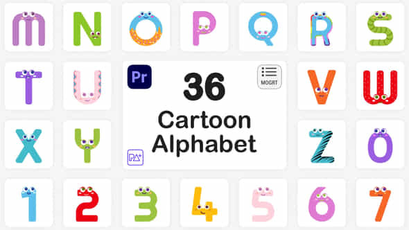 Cartoon Alphabet - VideoHive 45723482