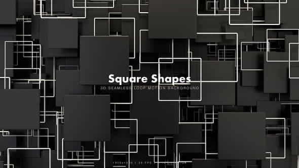 Square Shapes Motion 40 - VideoHive 23784317
