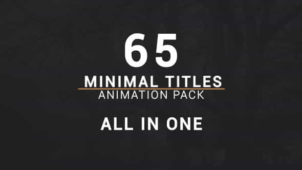 Minimal Titles Pack - VideoHive 15845631