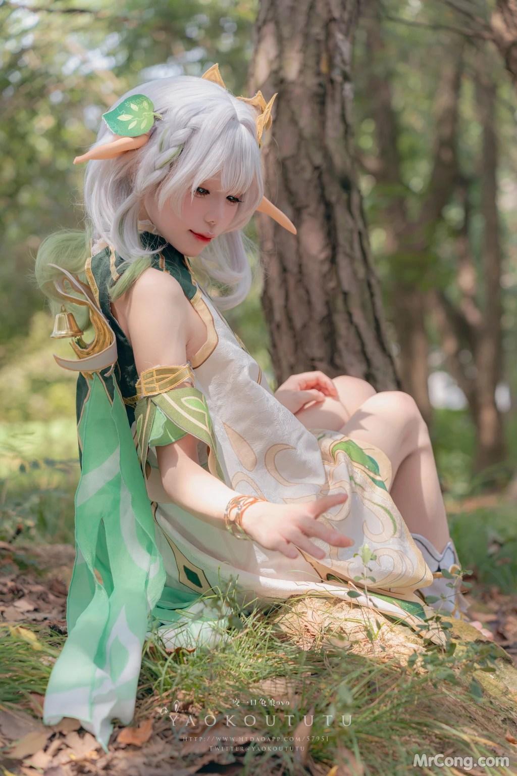 Coser@黏黏团子兔: 万年萝莉纳西妲&0.2s (65 photos )(11)