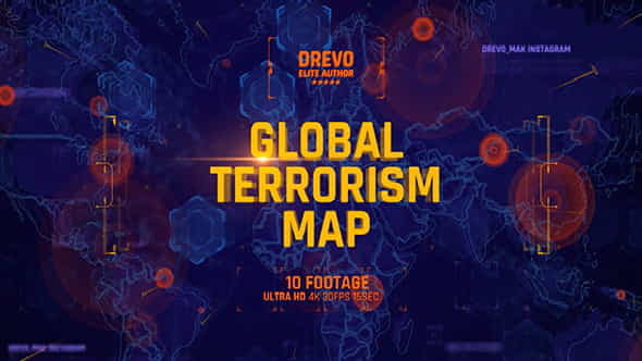 Global Terrorism Map 4KPolitics and - VideoHive 21486167