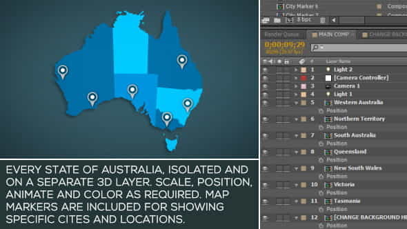 Australia Map Kit - VideoHive 15885123