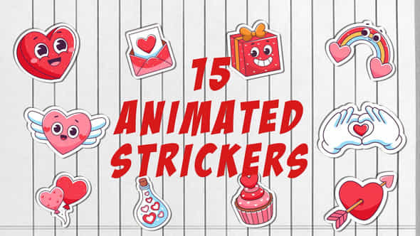 Love Stickers Pack - VideoHive 57923041