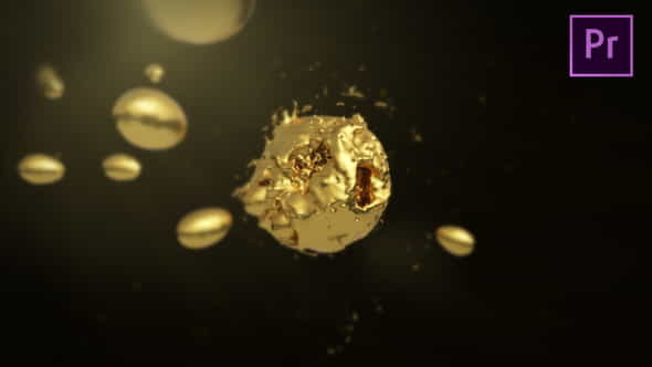 Golden Liquid Logo Reveal- Premiere - VideoHive 23446908