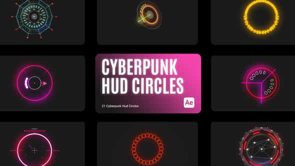 Cyberpunk HUD Circles - VideoHive 43641098