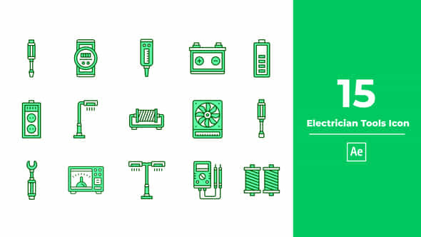 Electrician Tools Icon - VideoHive 45980058