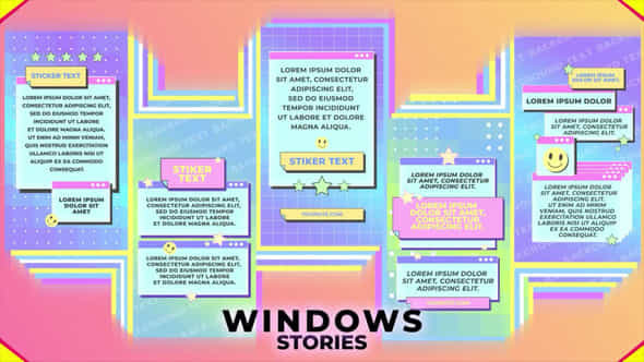 Windows Textcatds Stories - VideoHive 46615749