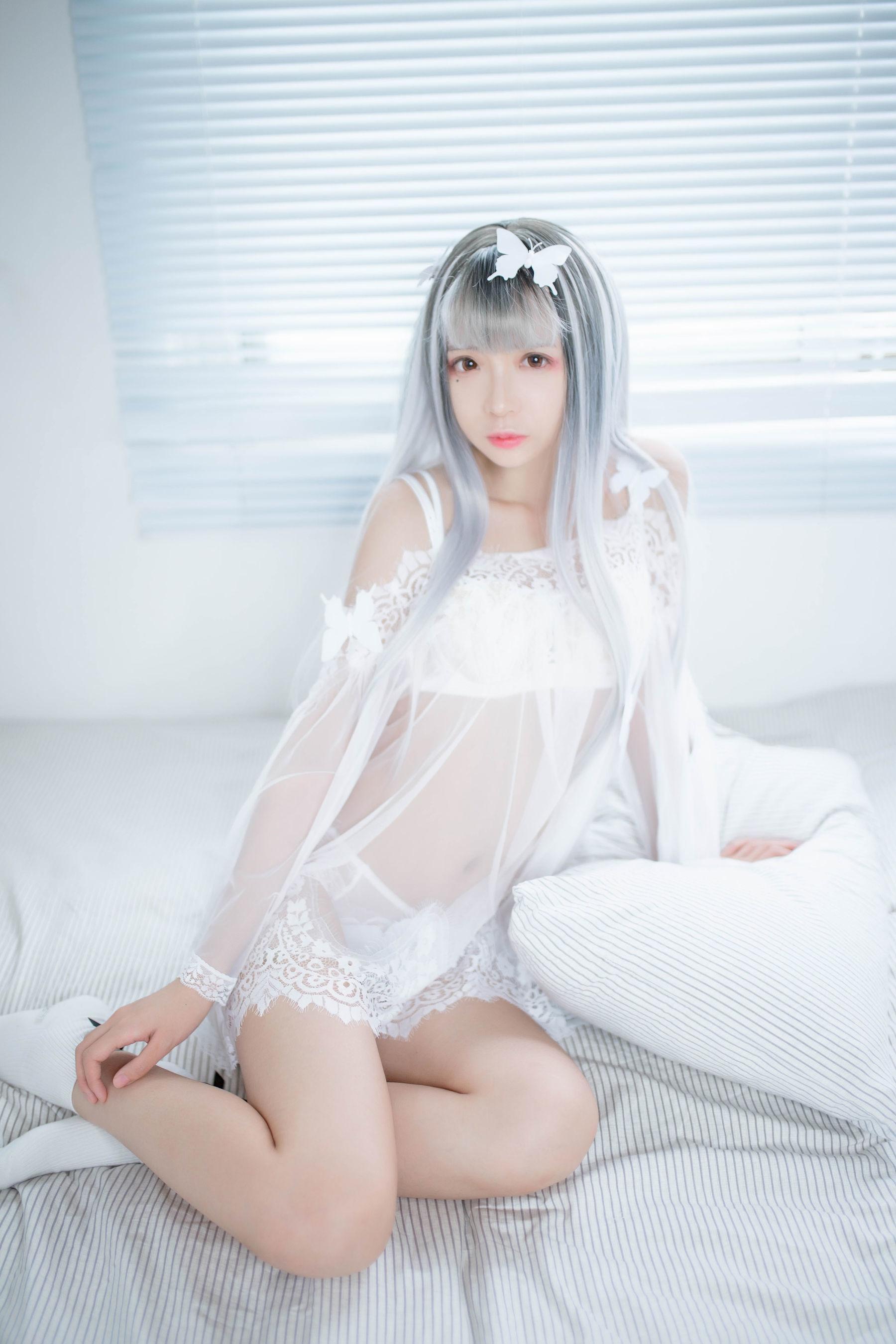 [网红COSER] 疯猫ss – 透明白纱 写真集(24)