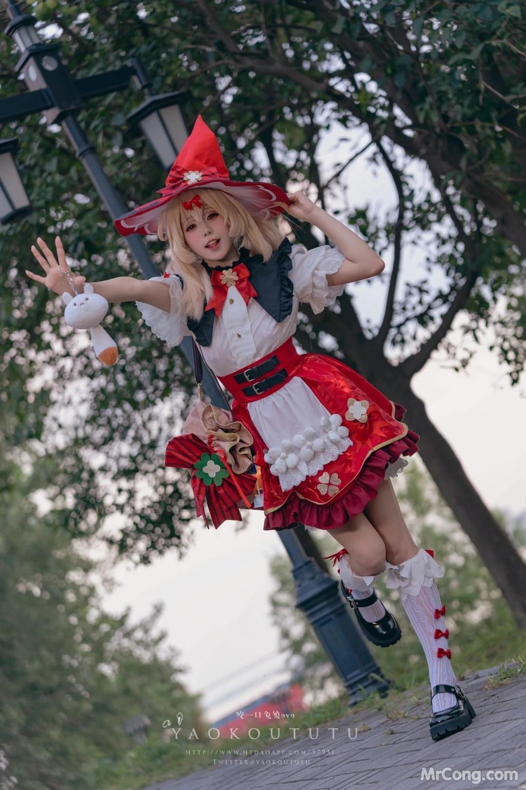 Coser@黏黏团子兔: 琪花星烛·可莉 可莉炸鱼舞 (66 photos )(45)