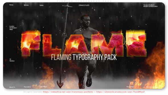 Flaming Typography Pack - VideoHive 57970842