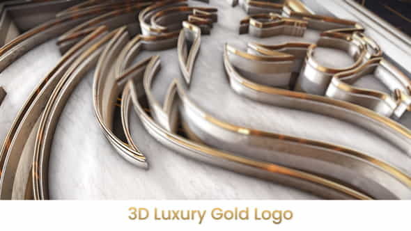 3D Luxury Gold Logo Intro - VideoHive 36733082