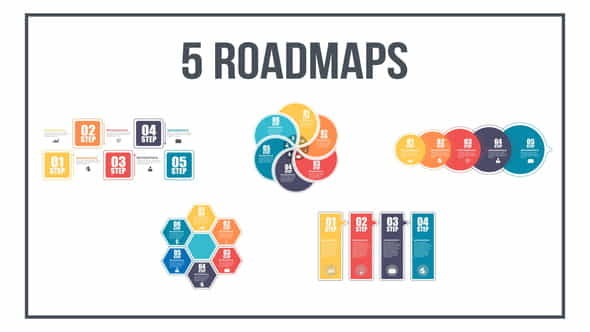 Infographics Roadmaps 3 - VideoHive 23585790