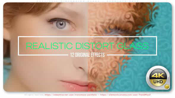 Realistic Distortion Glass Overlays Pack - VideoHive 57942290