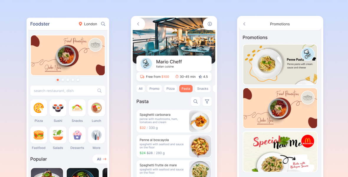 Foodster – Delivery App Figma Template - 2
