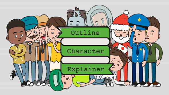 Outline Character Explainer Toolkit - VideoHive 9318910