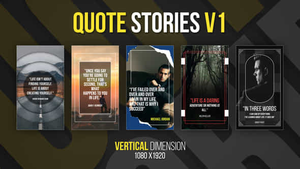 Vertical Quote Stories - VideoHive 40849416