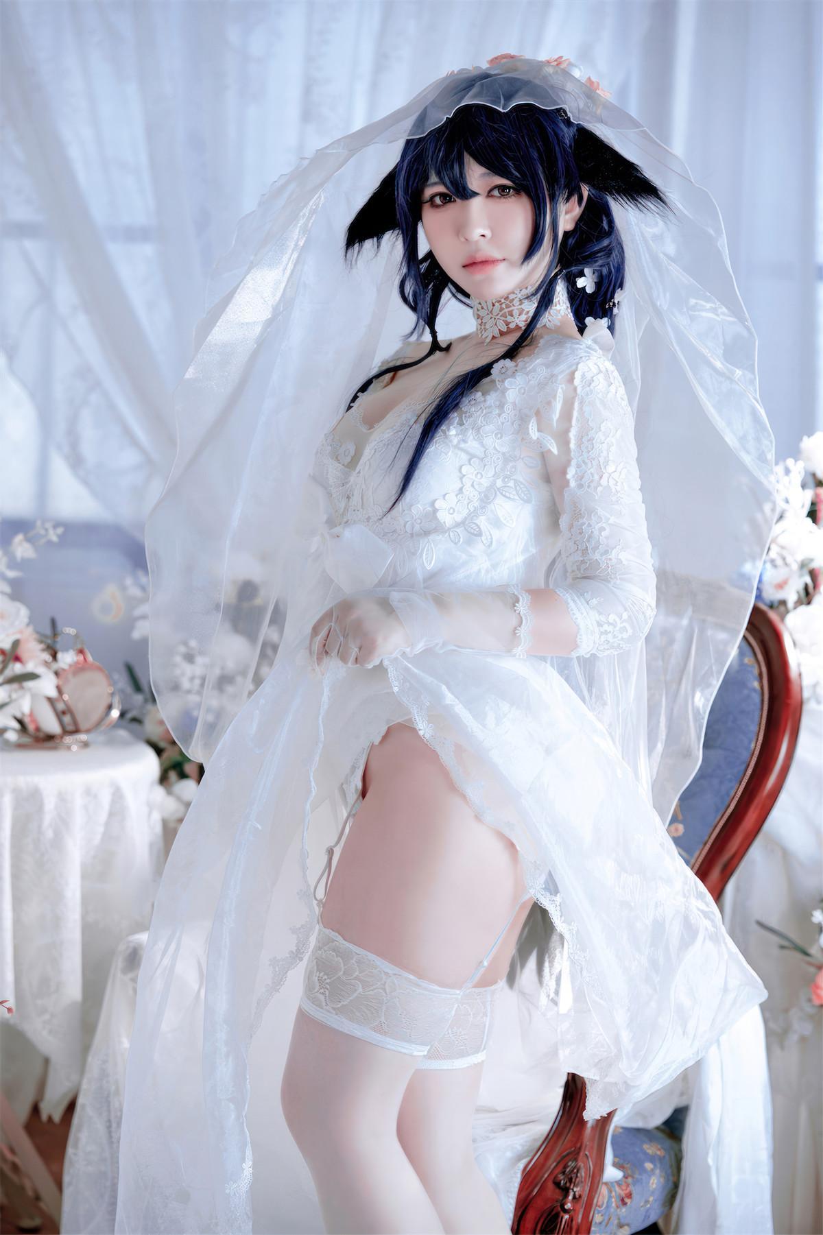 Cosplay 半半子Banbanko 碧蓝航线 吾妻花嫁(24)