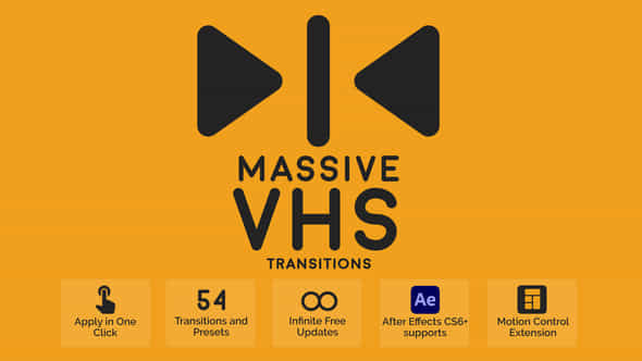 Massive VHS Transitions - VideoHive 45032086