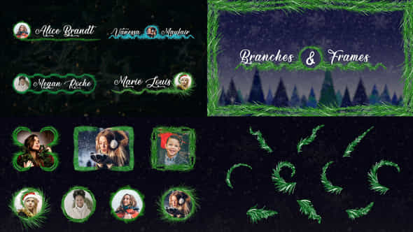 Christmas Branches And - VideoHive 35075664