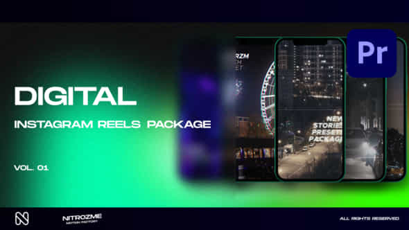 Digital Instagram Reels Vol 01 For Premiere Pro - VideoHive 50534186