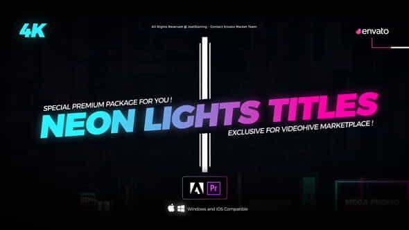 Neon Light Titles for Premiere - VideoHive 22430415